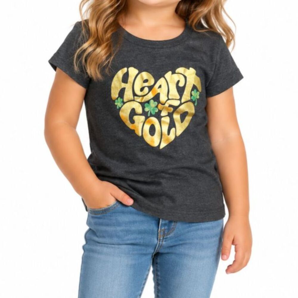 🔥 5 for $30 🔥 Jumping Beans Girls’ “Heart of Gold” Graphic Tee | Size 3T